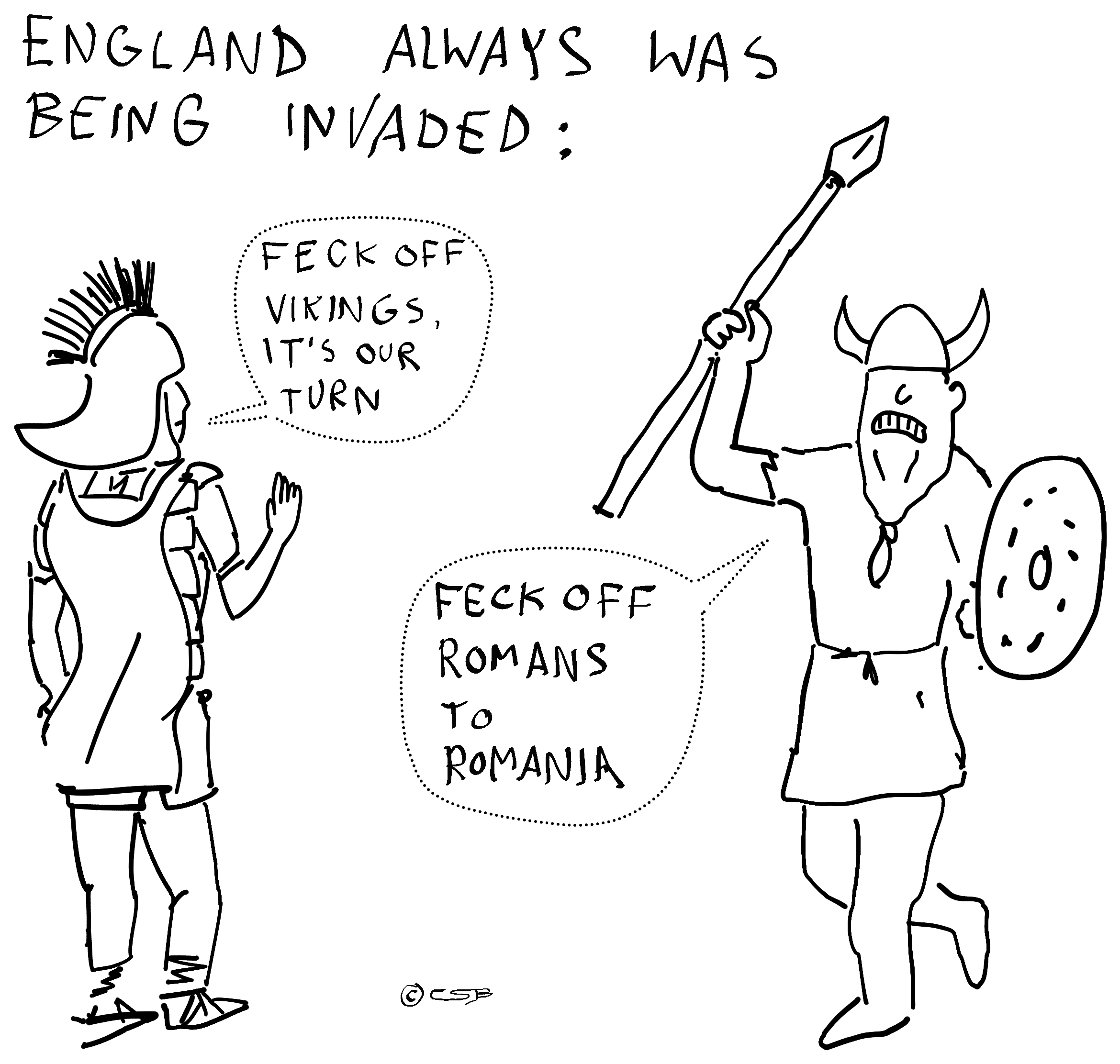 England invaders – Comic Strip Blogger's cartoons and strips