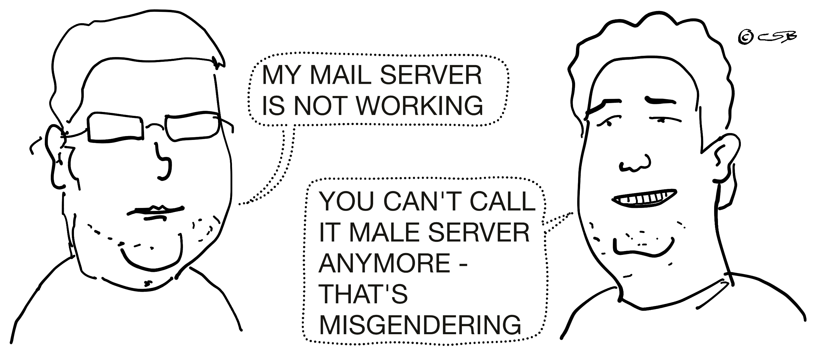 The Quest for the Gender-Neutral Server – Comic Strip Blogger's ...