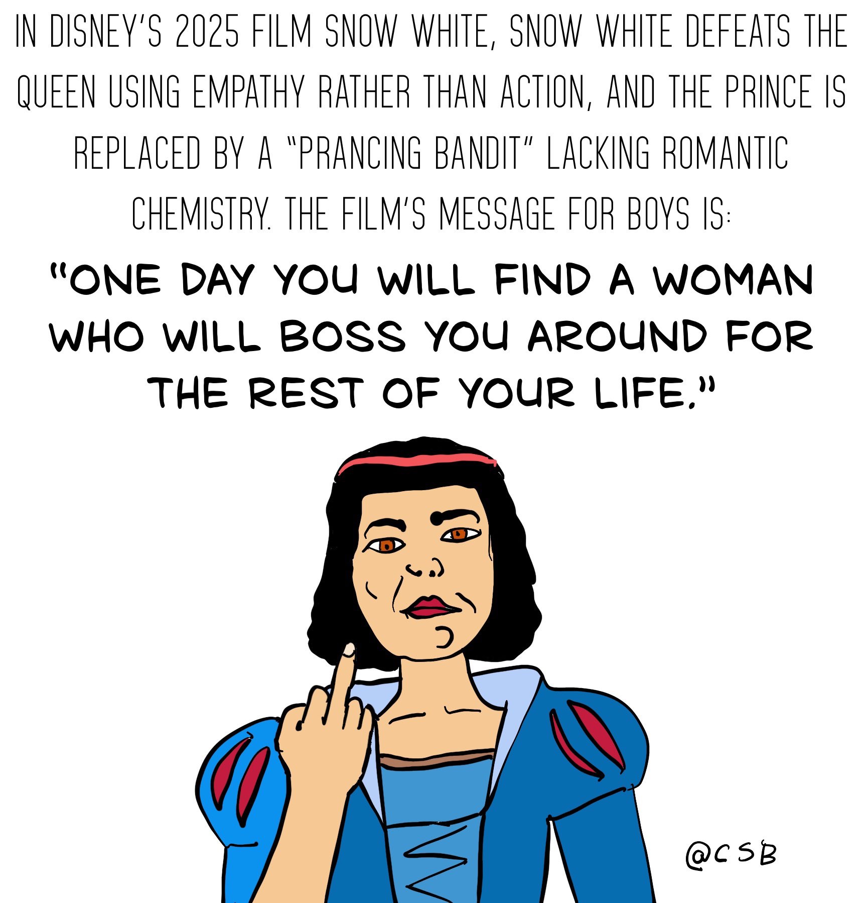 Snow White – 2025 film – Comic Strip Blogger's cartoons and strips